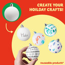 18Pcs Blank White Ball Ornaments for DIY