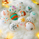 18Pcs Blank White Ball Ornaments for DIY