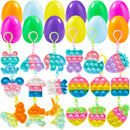 18Pcs Bubble Animal Keychain Prefilled Easter Eggs
