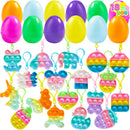 18Pcs Bubble Animal Keychain Prefilled Easter Eggs
