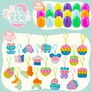 18Pcs Bubble Animal Keychain Prefilled Easter Eggs