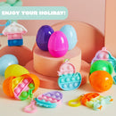 18Pcs Bubble Animal Keychain Prefilled Easter Eggs
