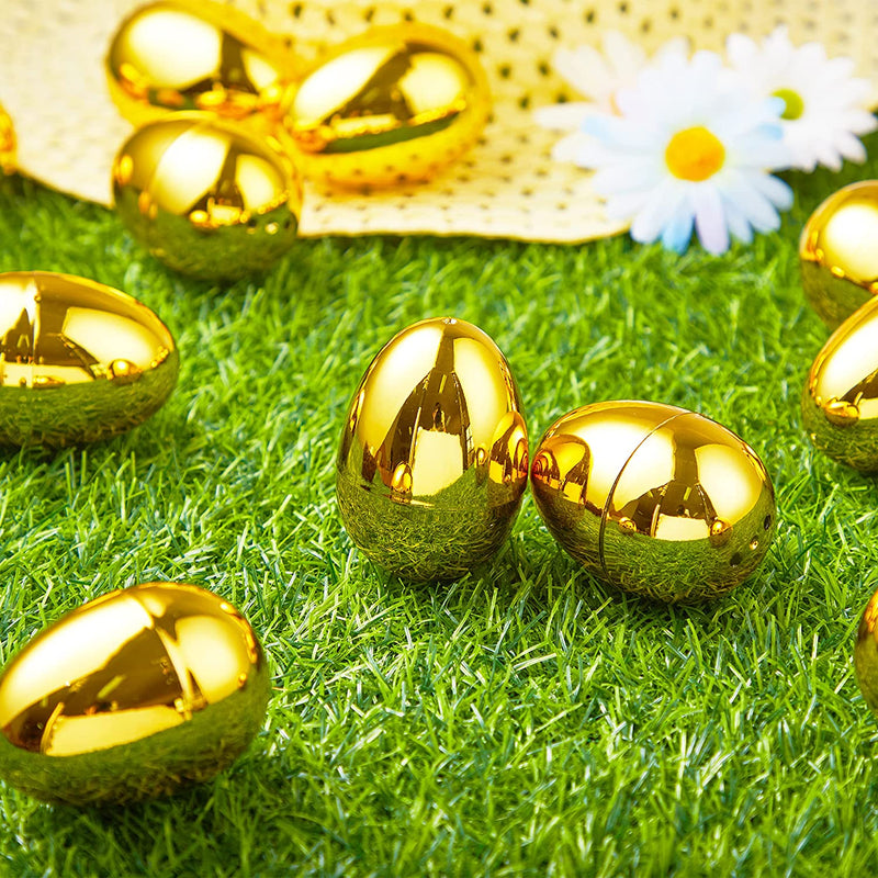 18Pcs Golden Easter Egg Shells
