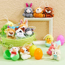 18Pcs Plush Animal Toys Prefilled Easter Eggs 2.23in