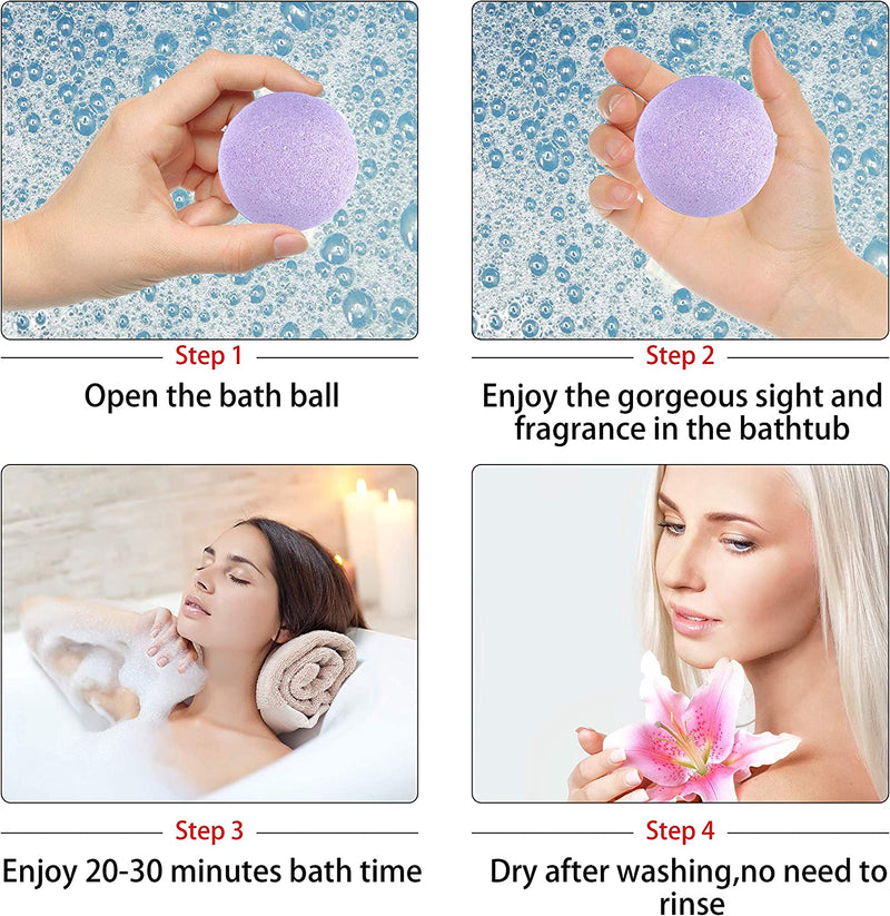 18Pcs Valentine's Day Bath Bomb Ball with Tags