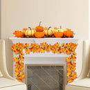 Artificial Fall Red Orange Maple Leaves Garland