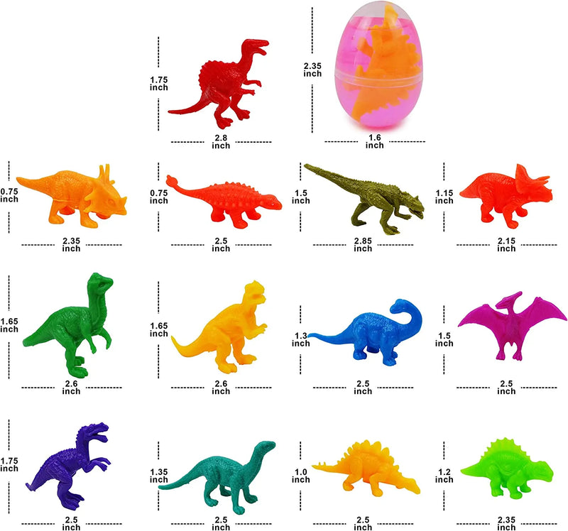 18Pcs Slime and Dinosaur Prefilled Easter Eggs