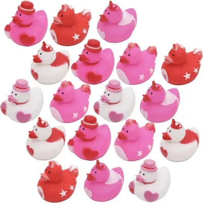 18pcs Mini Size Valentines Day Rubber Ducks