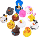 18Pcs 3.15in Animal Rubber Ducks Prefilled Easter Eggs for Easter Egg Hunt