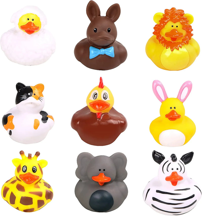 18Pcs 3.15in Animal Rubber Ducks Prefilled Easter Eggs for Easter Egg Hunt