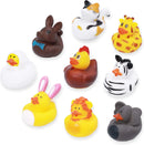 18Pcs 3.15in Animal Rubber Ducks Prefilled Easter Eggs for Easter Egg Hunt