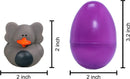 18Pcs 3.15in Animal Rubber Ducks Prefilled Easter Eggs for Easter Egg Hunt