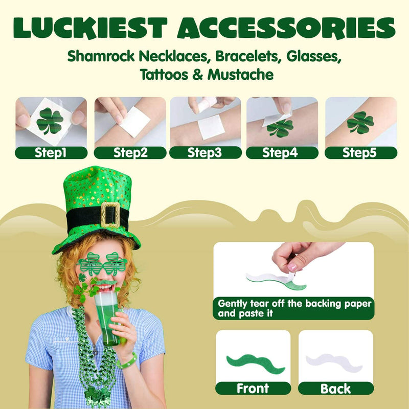 196Pcs St.Patrick's Day Party Favor Accessories
