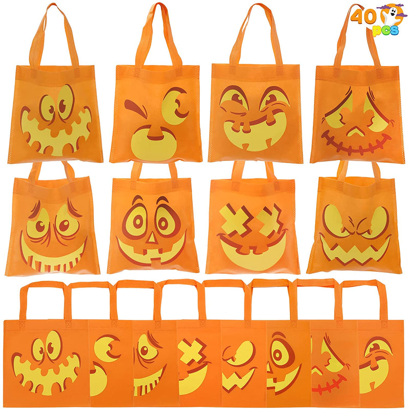 Pumpkin Themed Tote Bag, 40 Pcs
