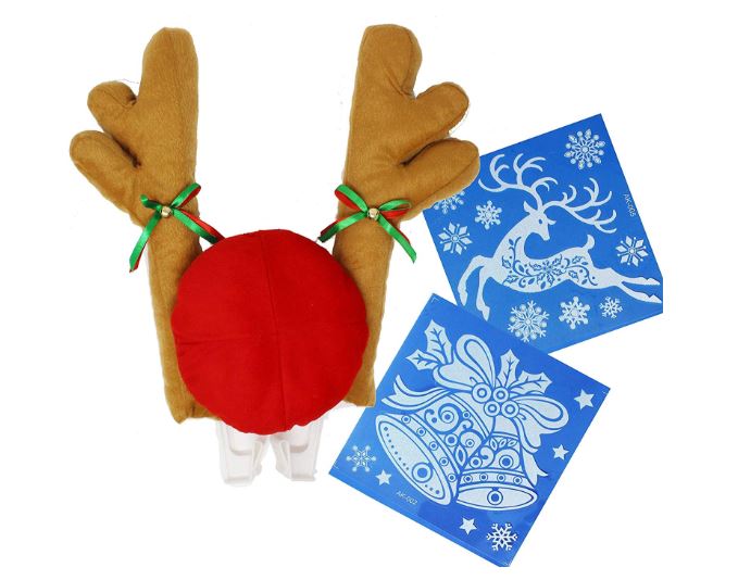 Reindeer Car Costume and Decoration, 4 Pcs