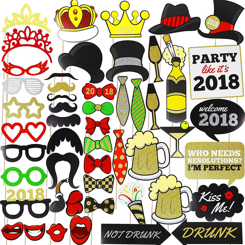 New Year Eve Photo Booth Props
