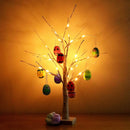 2ft Easter Egg Floral Tree Lights with 12Pcs Easter Eggs