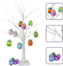 2ft Easter Egg Floral Tree Lights with 12Pcs Easter Eggs