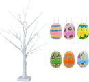 2ft Easter Egg Floral Tree Lights with 12Pcs Easter Eggs