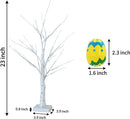 2ft Easter Egg Floral Tree Lights with 12Pcs Easter Eggs