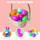 12Pcs Bunny Plush Prefilled Easter Eggs 2.2in