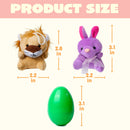 12Pcs Animal Plush Toys Prefilled Easter Eggs 2.5in