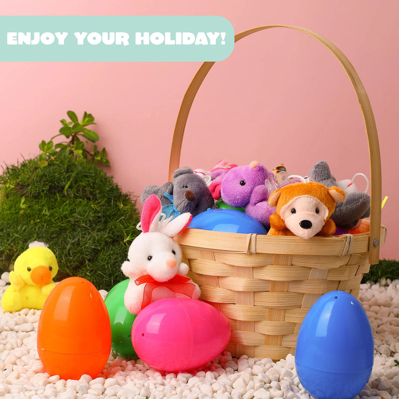 12Pcs Animal Plush Toys Prefilled Easter Eggs 2.5in