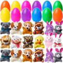 12Pcs Animal Plush Toys Prefilled Easter Eggs 2.5in