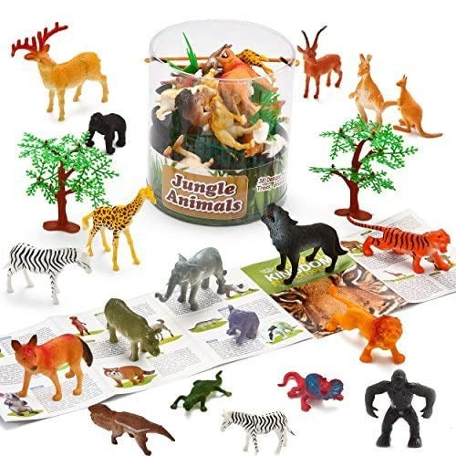 2.5in to 5.5in Jungle Animals, 60 Pcs