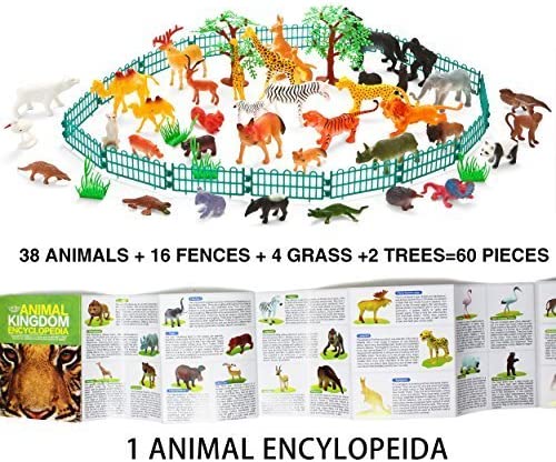 2.5in to 5.5in Jungle Animals, 60 Pcs