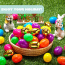 200Pcs Colorful and Golden Easter Egg Shells 2.3in