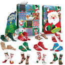 12 Days Advent Calendar - Socks, 12 Packs (Santa, Snowman, Reindeer, Gingerbread Man)