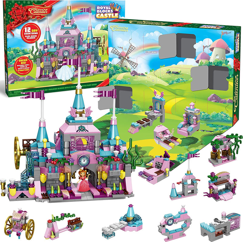 12 Days Advent Calendar Girls Princess Castle Building Blocks