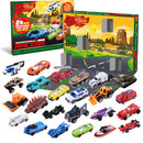 24 Days Advent Calendar Countdown with Die Cast Cars, 24 Pcs