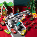 24 Days Advent Calendar Countdown with Die Cast Cars, 24 Pcs