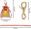 Advent Calendar Linen Bags Garland, 24 Pcs