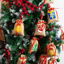 Advent Calendar Linen Bags Garland, 24 Pcs