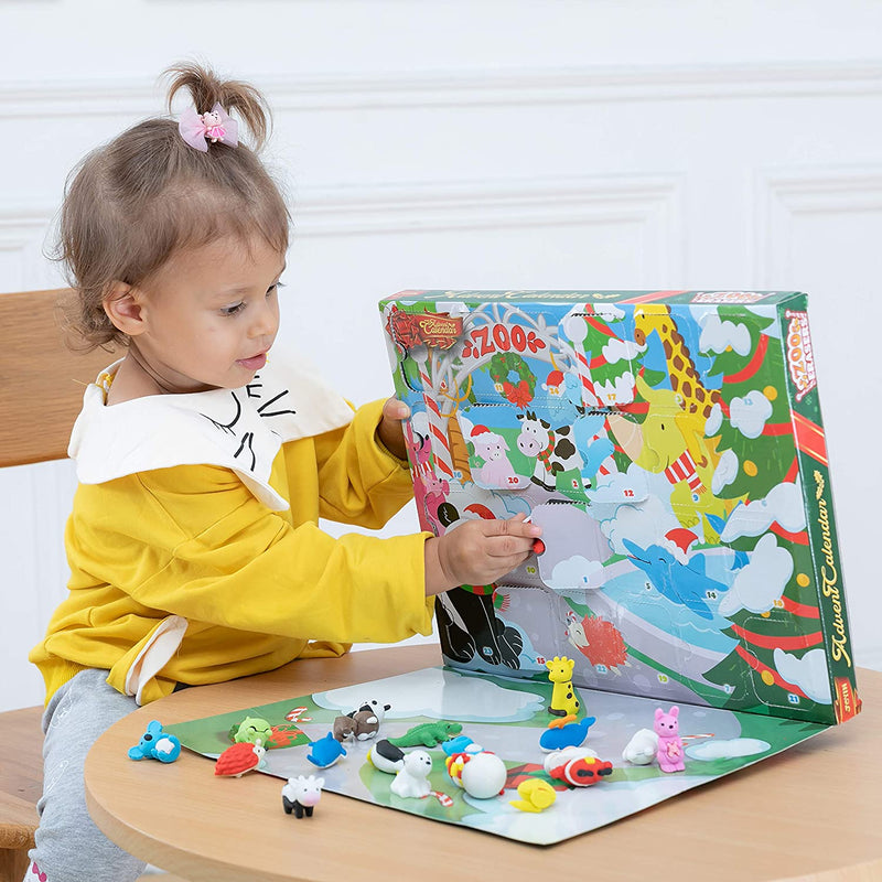 JOYIN Advent Calendar with Animal Erasers JOYIN Advent Calendar with Animal Erasers
