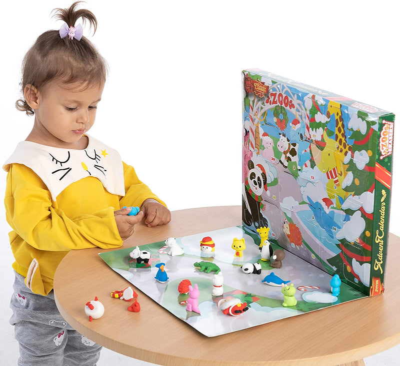 JOYIN Advent Calendar with Animal Erasers JOYIN Advent Calendar with Animal Erasers