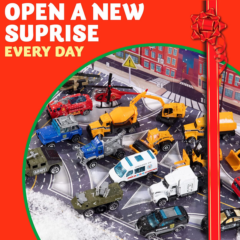 Advent Calendar with Die-Cast Essential Vehicles