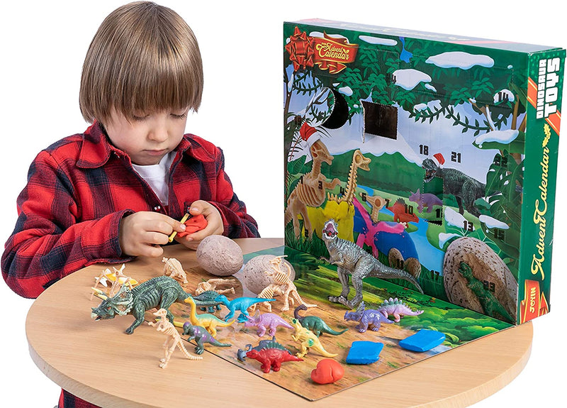Advent Calendar with Dinosaur Dig and Clay Kit