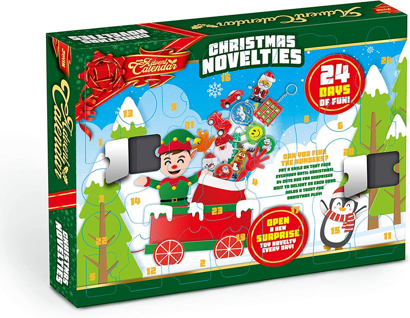 Christmas Advent Calendar with Christmas Novelty Toys