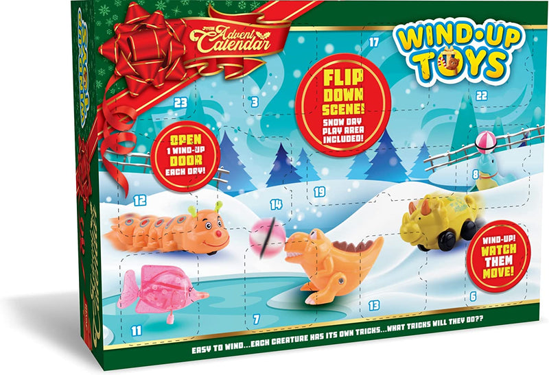 Christmas Countdown Advent Calendar Wind Up Toys, 24 Pcs