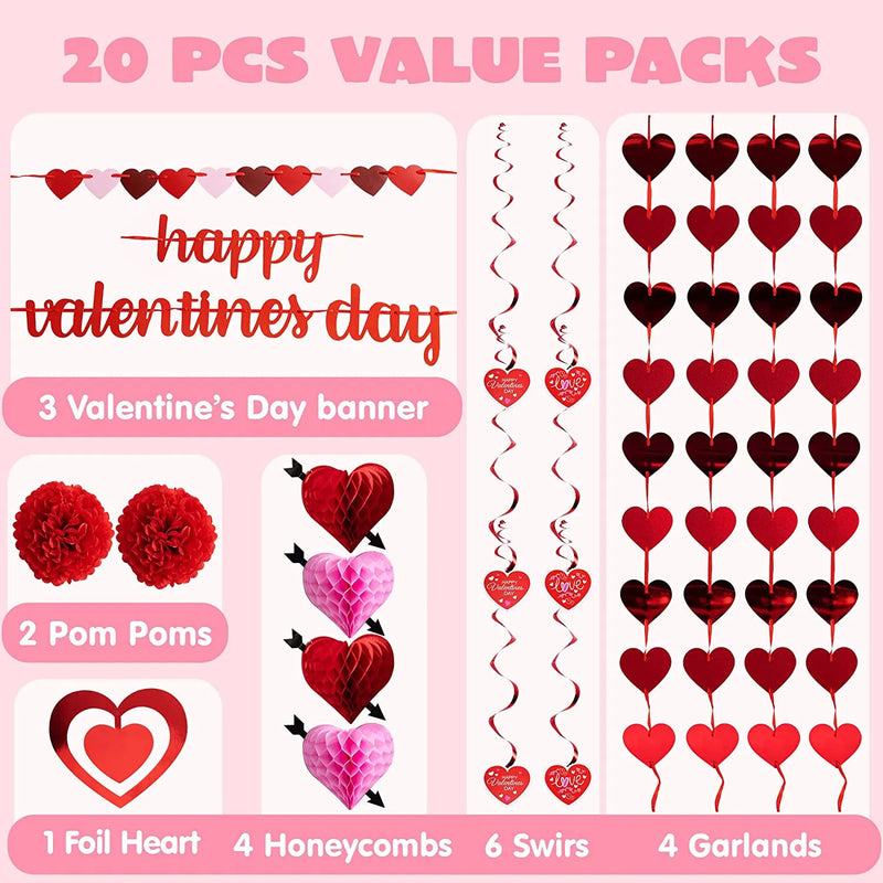 20Pcs Valentines Day Decoration Kit