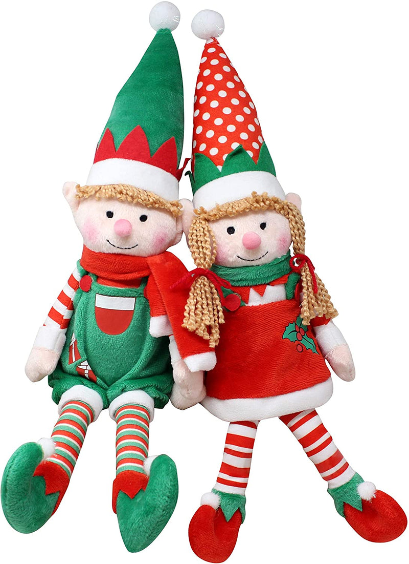 Elf Plush Christmas Stuffed Toys, 2 Pack