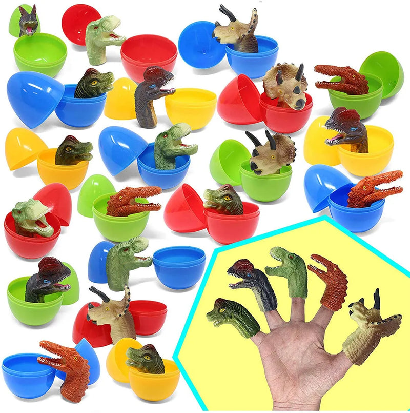 20Pcs Dinosaur Finger Puppets Prefilled Easter Eggs