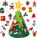 21.5in Christmas Tree Diy Felt Wall Decorations, 20 Pcs