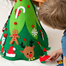 21.5in Christmas Tree Diy Felt Wall Decorations, 20 Pcs