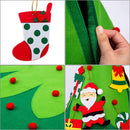 21.5in Christmas Tree Diy Felt Wall Decorations, 20 Pcs