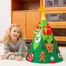 21.5in Christmas Tree Diy Felt Wall Decorations, 20 Pcs